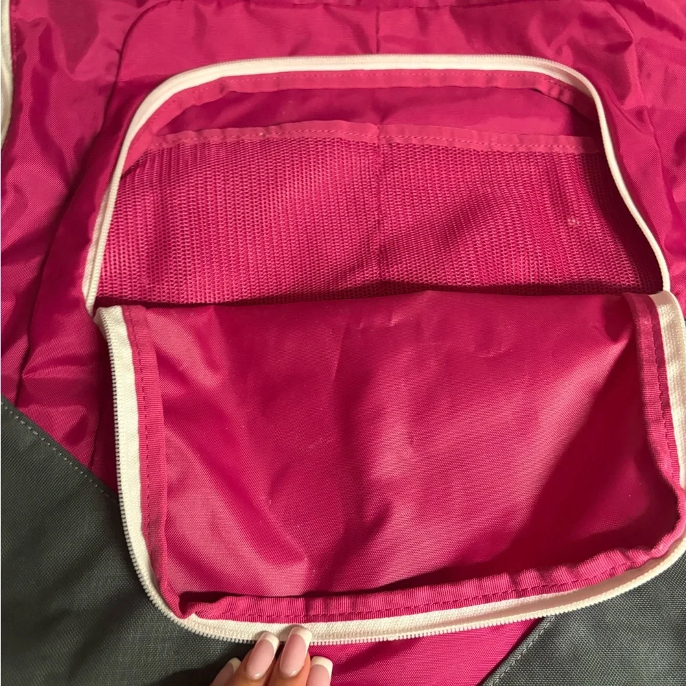 Under Armour Pink and Gray Drawstring Backpack - Picture 3 of 6